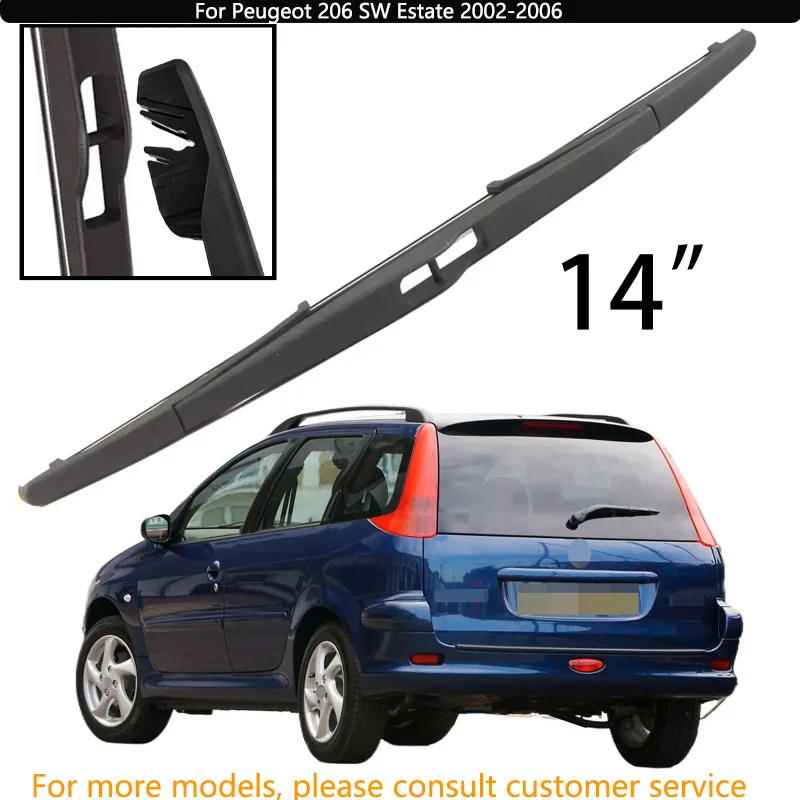 

For Peugeot 206 SW Estate 2002-2006 Car Accessories 14" Rear Windshield Windscreen Washer Wiper Blade