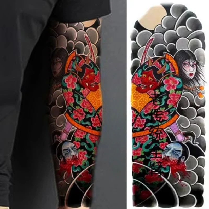 Japanese Traditional Temporary Tattoo Art Tiger Fake Tattoo Lasting Tatoo Sticker Arm Waterproof Stickers Tatuajes Temporales