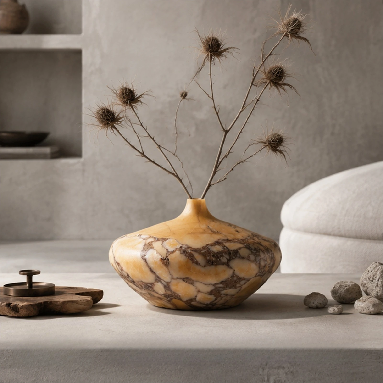 DSA light luxury vase vase living room ornament marble vase