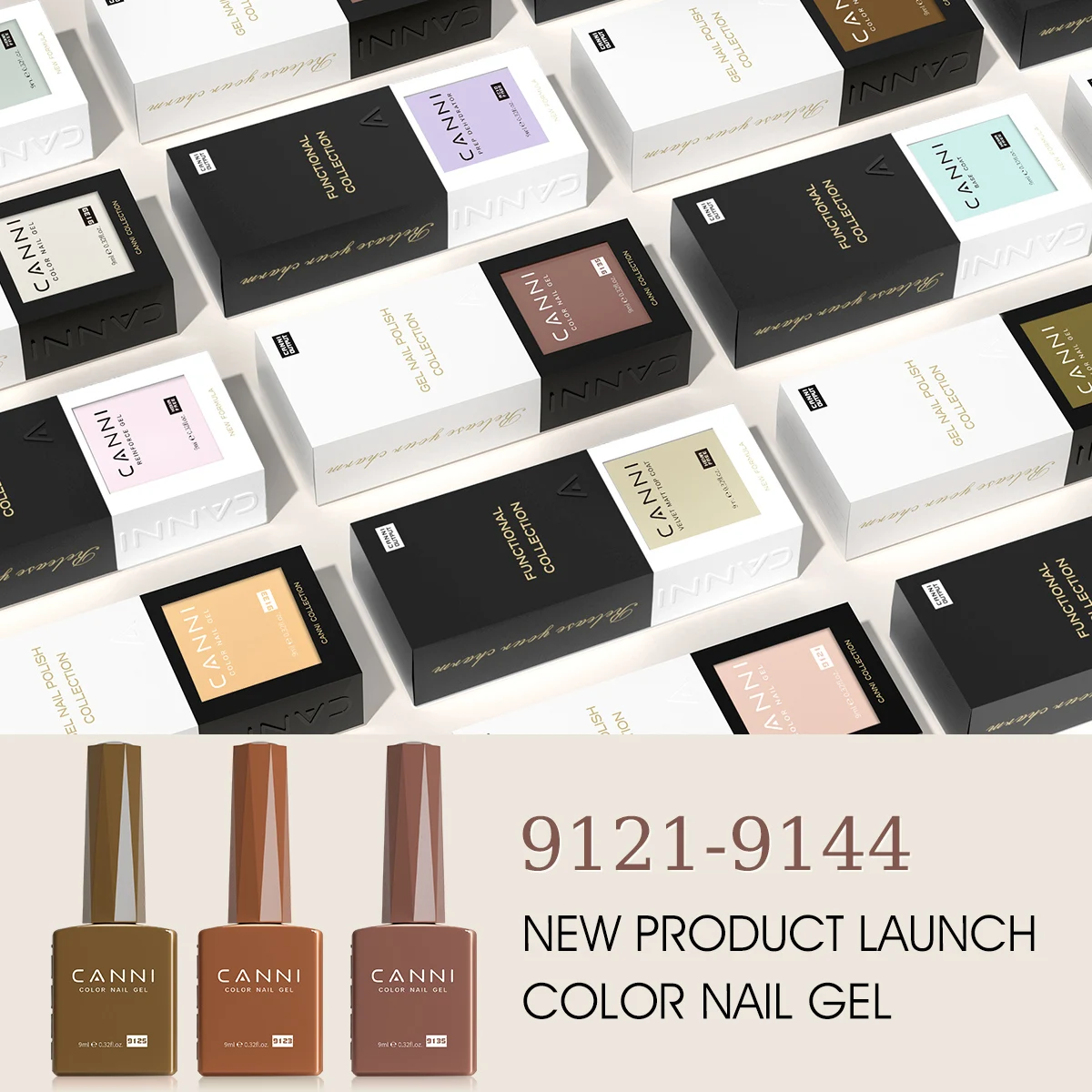 CANNI Hema Free Nagelgelpoliermittel, weihnachtliche rote Farbkollektion, semi-permanenter Nageldörrgerät-Grundierung, 9 ml, französische, wunderschöne Farbe – Detail 15