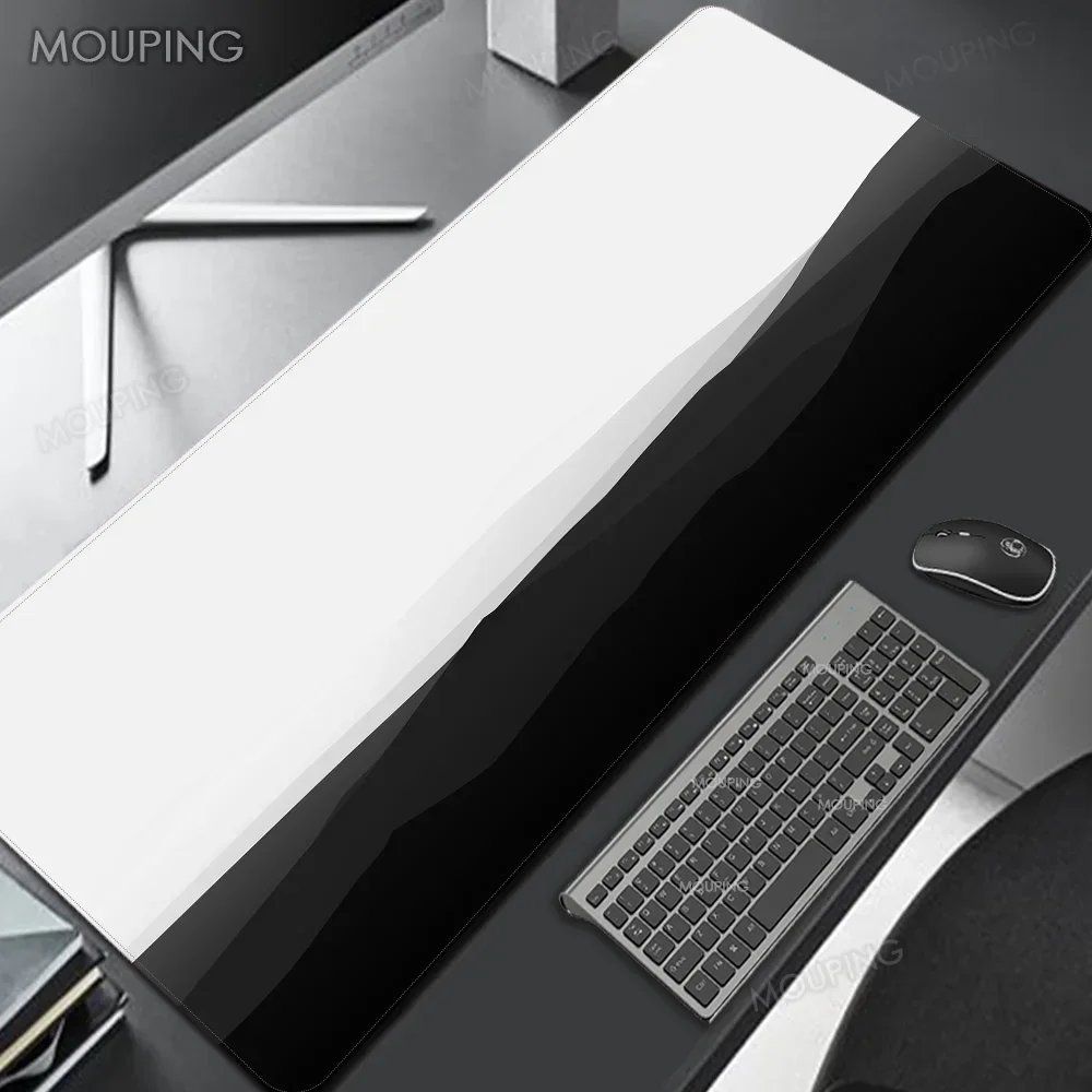 Black and White Mousepad Art Large Desk Mat Aesthetic Minimalist Table Rug 800x300 Keyboard Pad Mausepad Xxl Mouse Pad 900x400