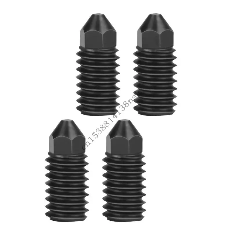

594F Fast Change Hardened Steel Nozzles point 0.8mm Tall Heat Tolerance 500℃ Permanent for Extended Printing