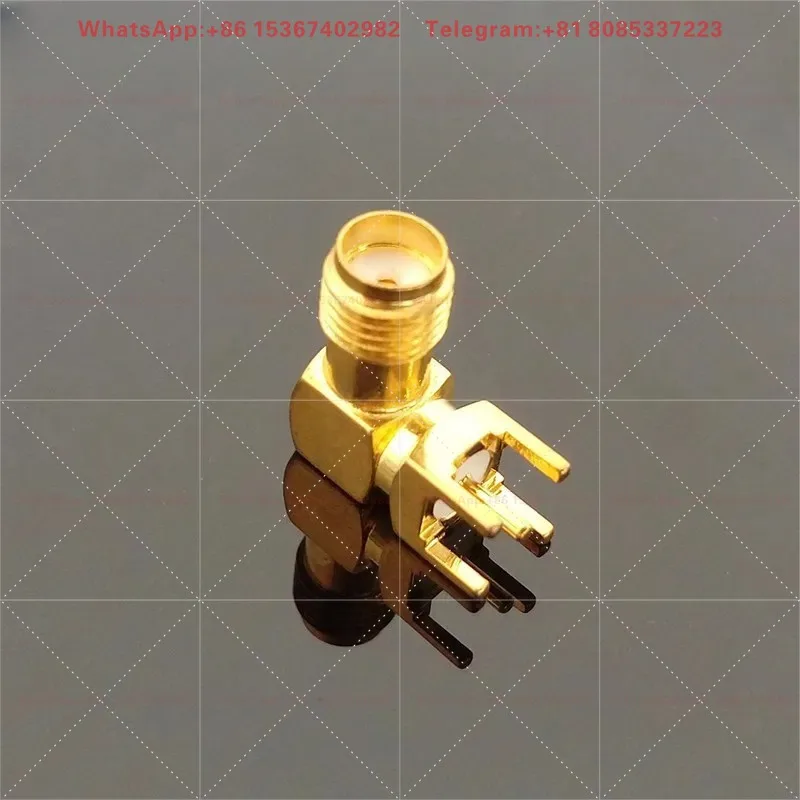 10PCS High frequency connector base elbow outer screw inner hole positive foot RF connector
