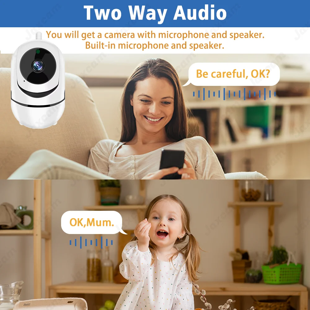 Tuya Smart  5MP 2.4Ghz WiFi PTZ Camera Auto Tracking Security Camera Two Way Audio AI Human Motion Detect Wireless Baby Monitor