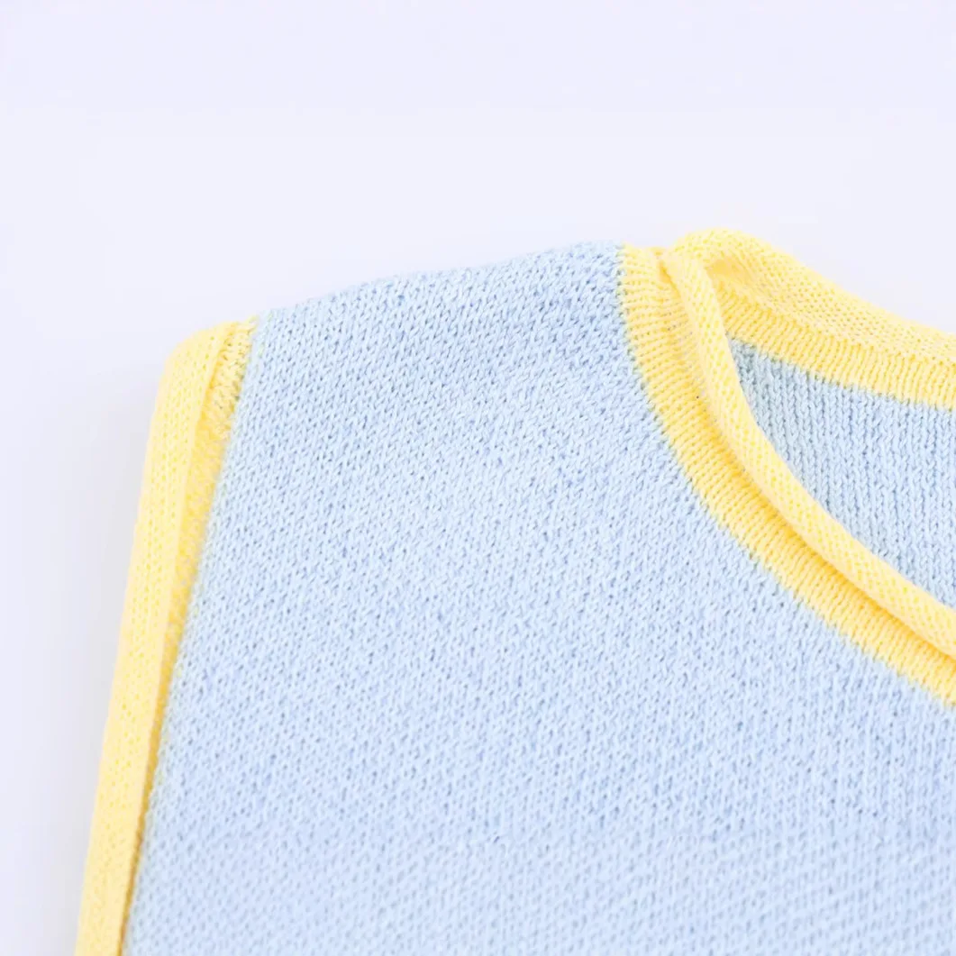 2025년 여름 신상 여성 니트 라운드 넥 레이어드 탑 패션 출퇴근용 루즈핏 단품 중국산