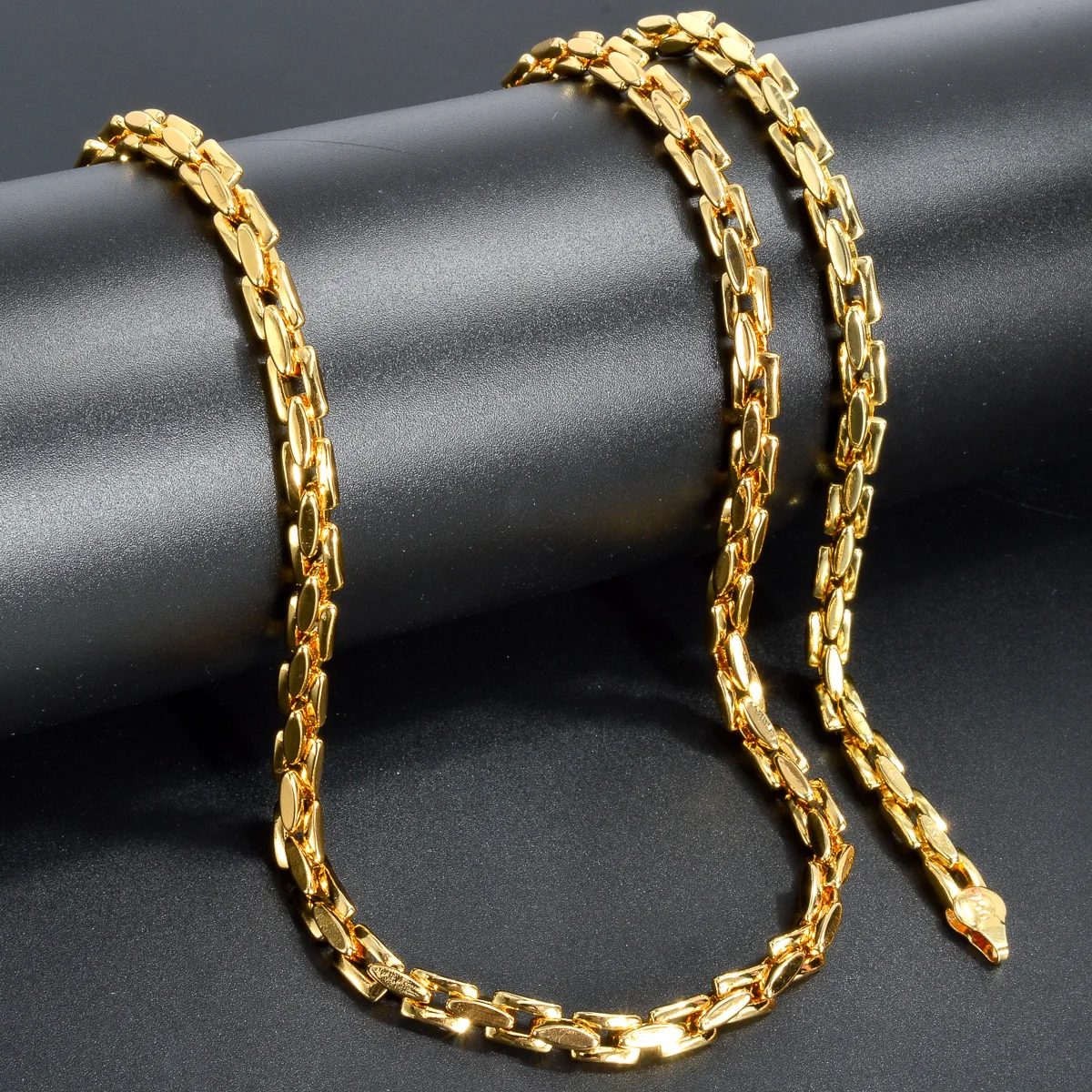 Luxury 18k Gold Plated Chain for Men Women Bracelet Necklace Jewelry Set Fashion Party Jewelry Accessories Valentines Day Gift