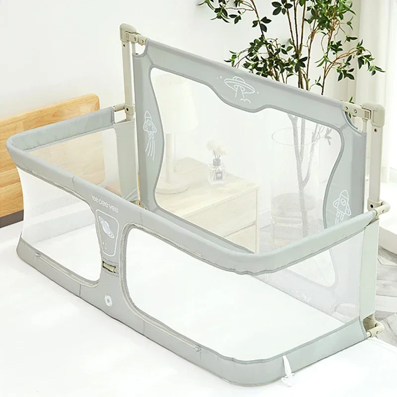 Foldable Baby Cot Bed Safety Rails Comfortable Kids Sleeping Bed Guardrail Quarantine Anti-Fall Protection Bedside Crib Bumpers