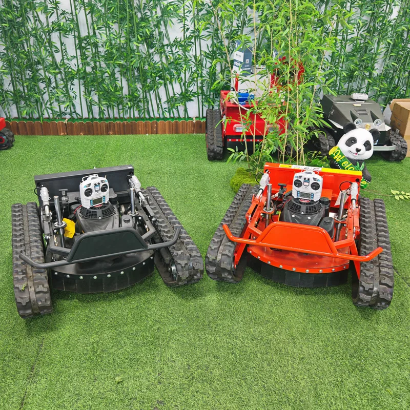 

Customized remote-controlled lawn mower with a cutting width of 90cm, track type all terrain suitable for large-scale lawns