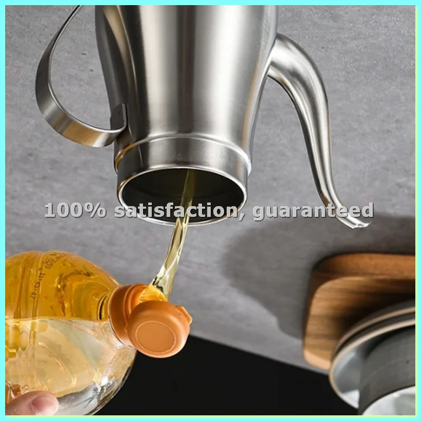 304 Stainless Steel Oil Pot Kitchen Jars Tool Spice Organizer Tool Home 48 Oz Oil Bottle Kitchen Accessories-AD23