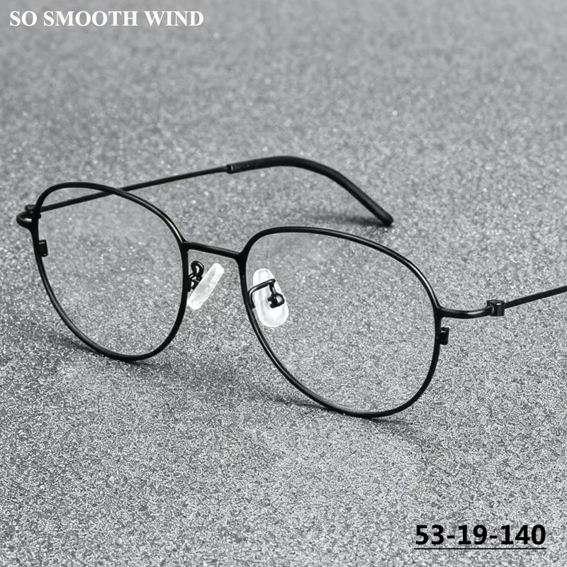 

143MM Oversize Pure Titanium Glasses Oval Round Frame Men Women Ultralight Circle Eyeglasses Big Face Eyewear Fashion Spectacles