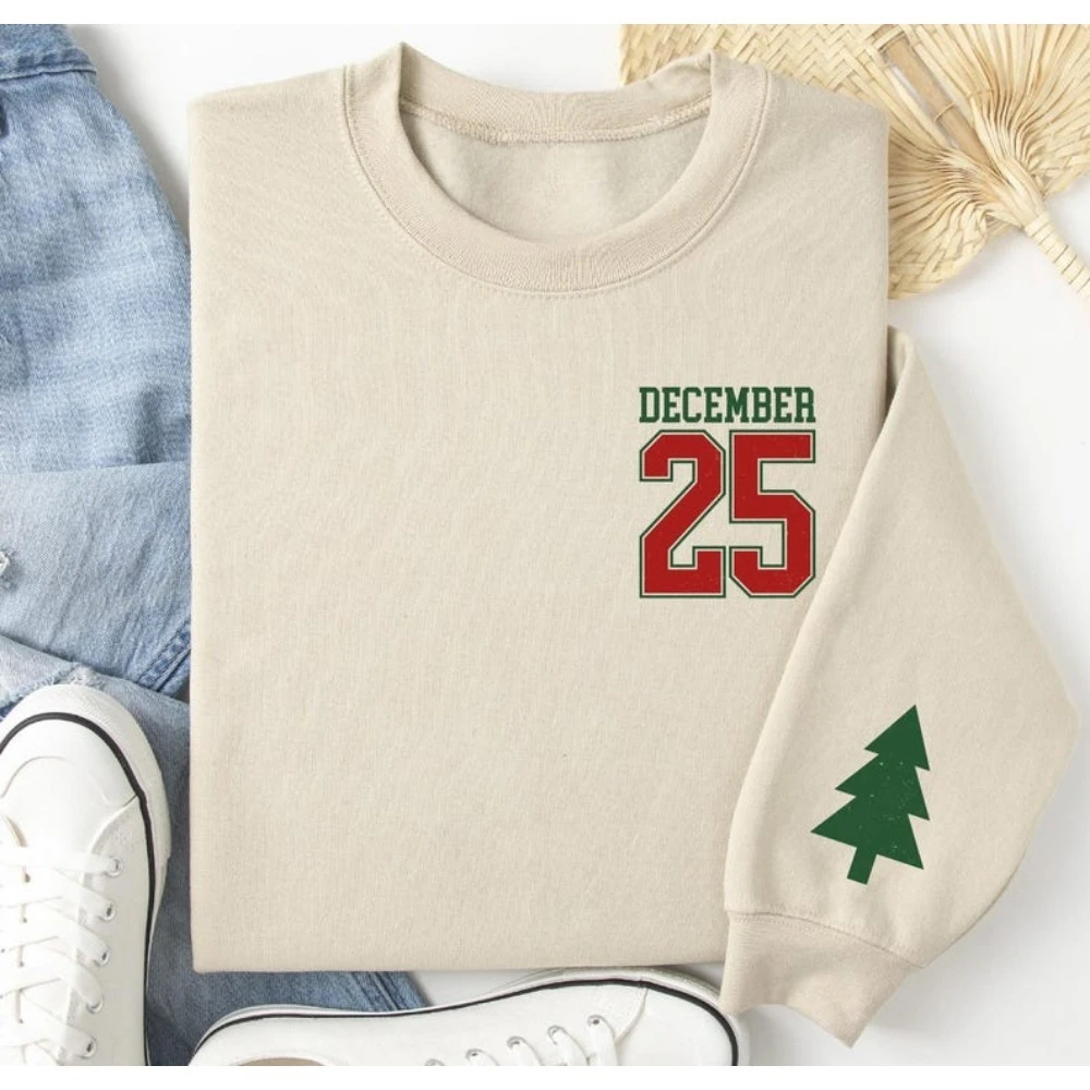 25 ديسمبر البلوز عيد الميلاد 25 ديسمبر سترة مضحك الأسرة هدية عيد الميلاد الجدة تتجه الملابس البلوز