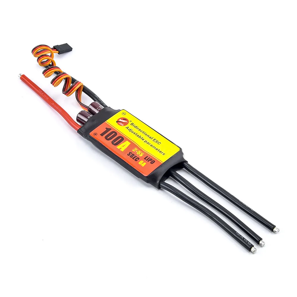 ZMR 12A 20A 30A 40A 60A 80A 100A Bidirectional Adjustable Brushless ESC + Program card for RC Car Pneumatic Underwater Propeller