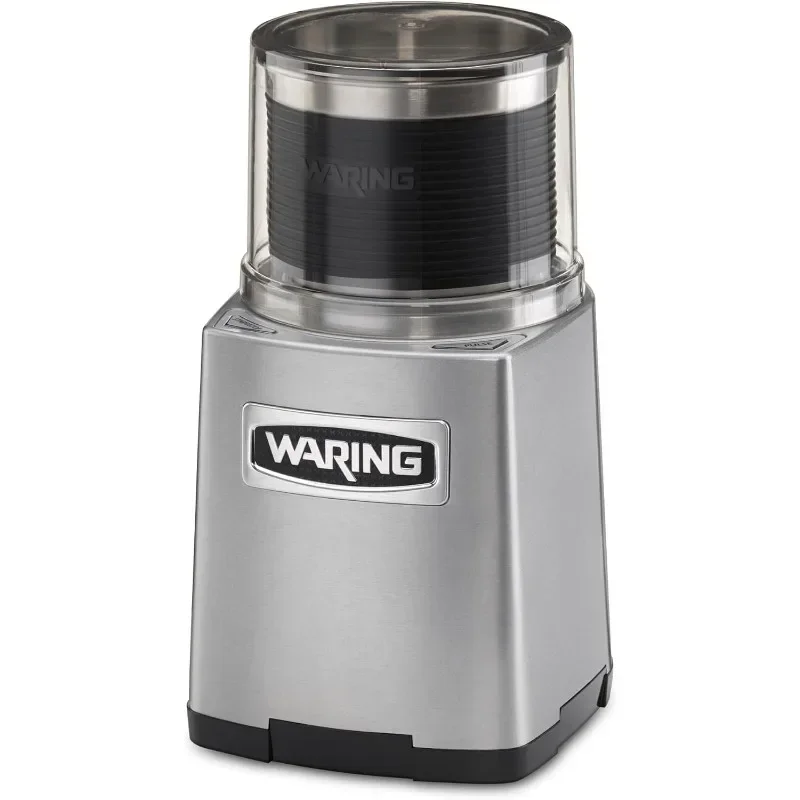 Moedor de especiarias comercial Waring WSG60 de 3 xícaras, motor de 1 HP, ação de pulso de 20.000 RPM, inclui 2 tigelas de moagem de aço inoxidável