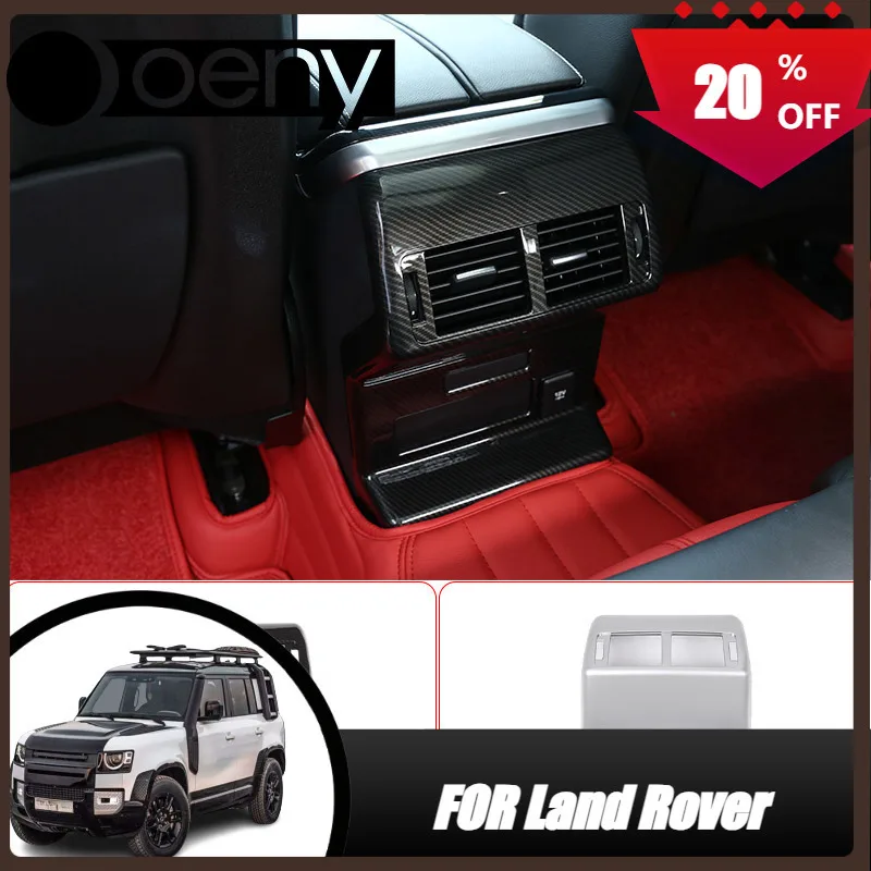 

Fit For Carbon Fiber Land Range Rover VELAR 2017-2025 ABS Inner Rear Row Air Conditioning Vent Frame Cover Trim Car Accessories