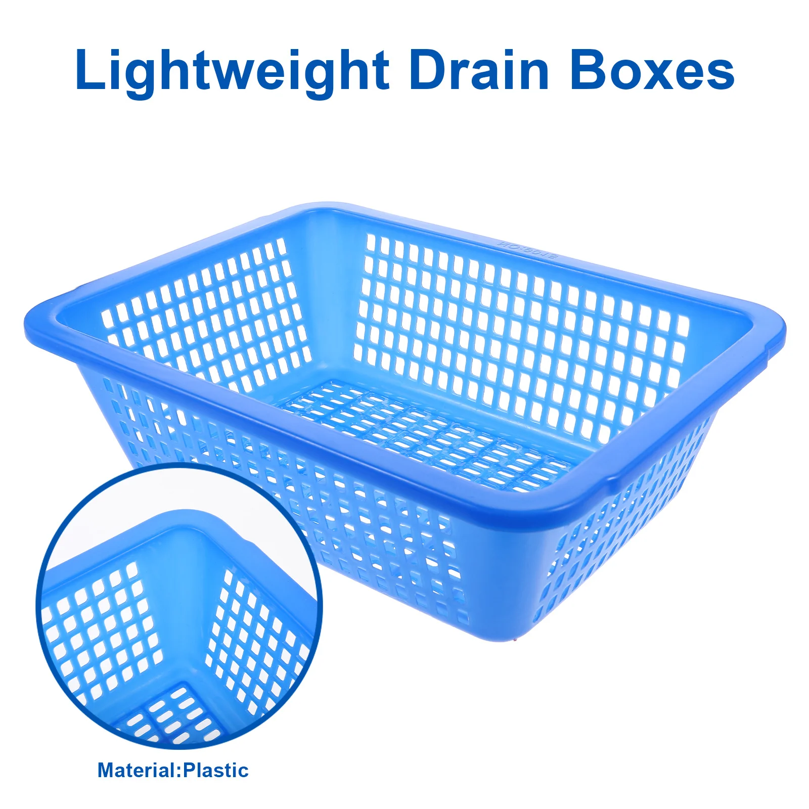 

5Pcs Plastic Baskets Versatile Household Drain Containers Simple Storage Baskets for Kitchen Bathroom Bedroom Office Use