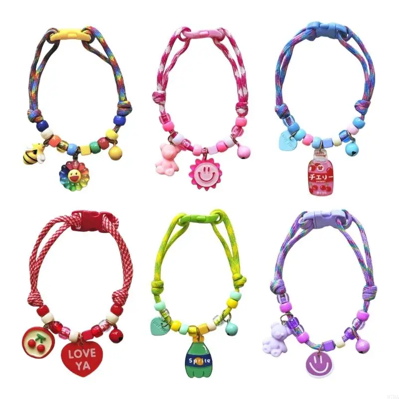 

97BA Customizable Knitted Pet Collar Stylish Secure Cats Dogs Various Size