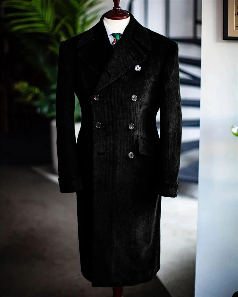 سروال قصير طويل الخط السترة مزدوجة الصدر خمر نمط الرجال المألوف معطف طويل غير رسمي الزفاف التصوير ملابس رسمية مع