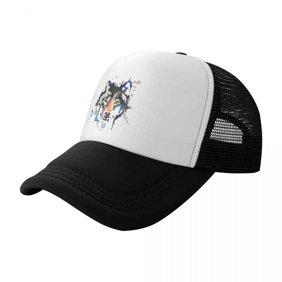 

Watercolour Wolf Racerback Trucker Hats Unisex Baseball Cap