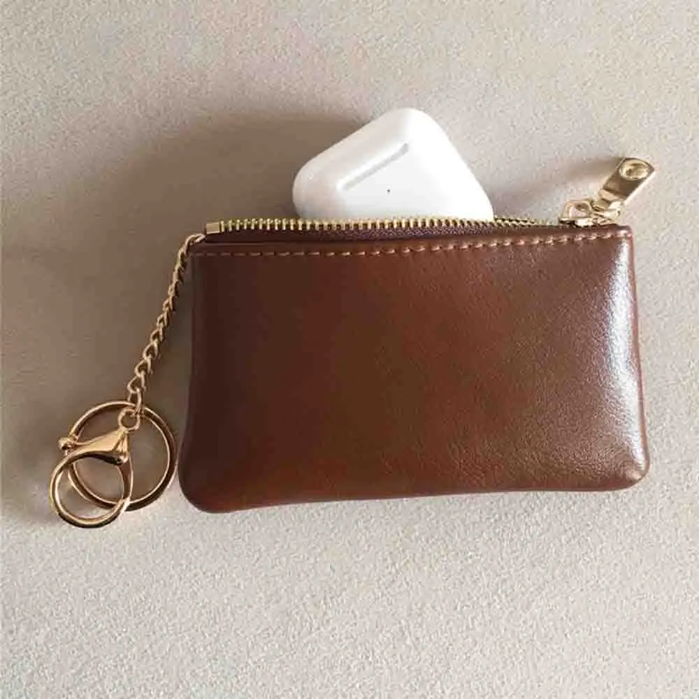 

Zipper Bag Leather Change Bag Key Bag Fashion Keychain For Car Work Shopping