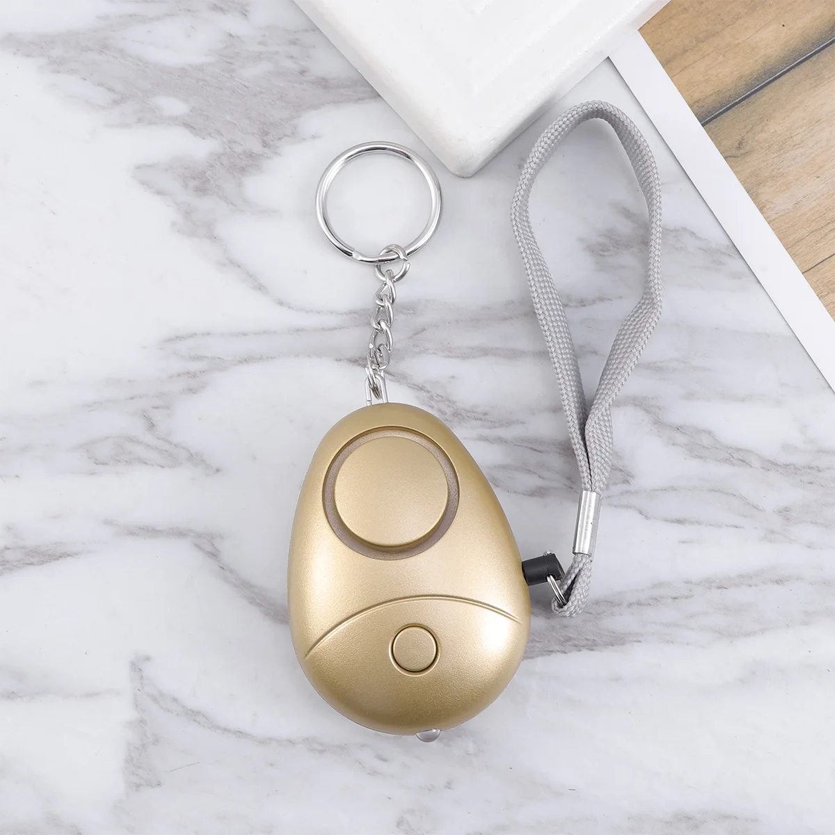 Personal Security Alarm Mini Portable Plastic Electronic Compound Material Powered 130db Emergency Alarm Keychain LED