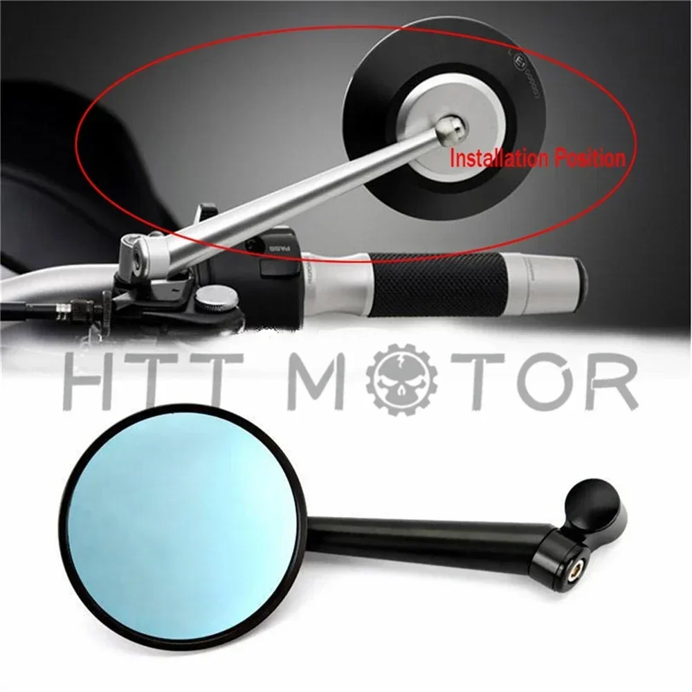 

Universal Round CNC Rearview Side Mirrors for SUZUKI YAMAHA HONDA BMW Motorcycles 10mm 8mm Blue Motorcycle Parts