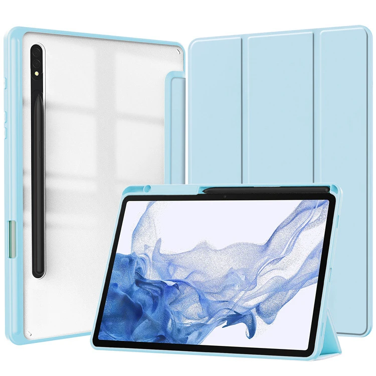 Transparente Hybrid-Hülle für Samsung Tab S7/S8/S9 FE, Durchsichtige PC-Rückseite mit Weichem TPU-Stoßfänger, Stoßfeste Abdeckung – Detail 13