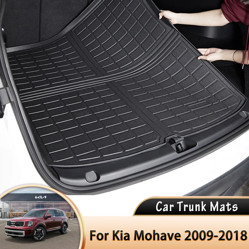 

EVA Car Boot Liner Cargo Rear Trunk Mats Luggage Floor Tray Waterproof Carpet Accessories for Kia Mohave Borrego HM 2009~2018