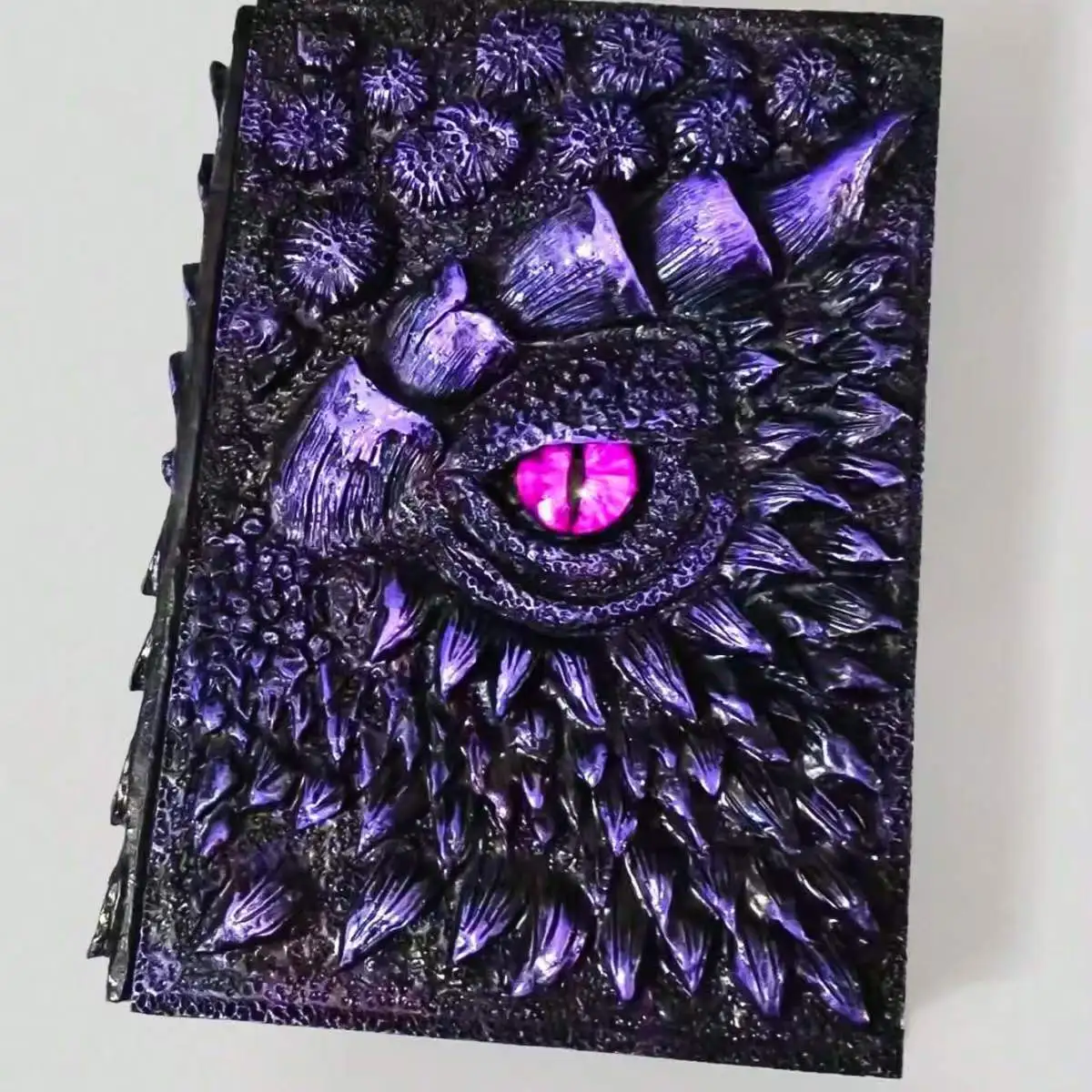 Retro Resin Dragon Book Notebook Dragon Book Diary Book for Dungeon and Dragons DND RPG Dice Player for Friend Children Gifts