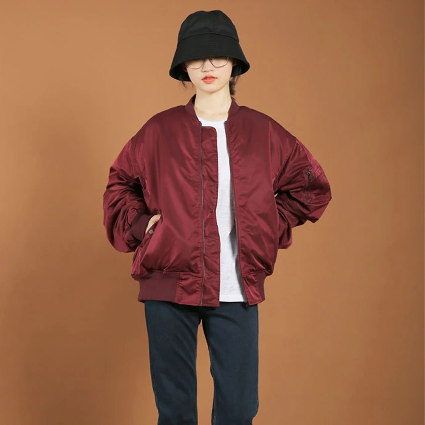 

New Loose Baseball Uniform Jacket Women's Short Flight Suit Top Casual Jacket Top Women's Regular Thickening Autumn And Winter