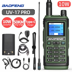 Bao feng-walkie-talkie UV-17 de doble banda UHF VHF, portátil, de largo alcance, Radio fm inalámbrica, Amateur, Radio bidireccional para caza