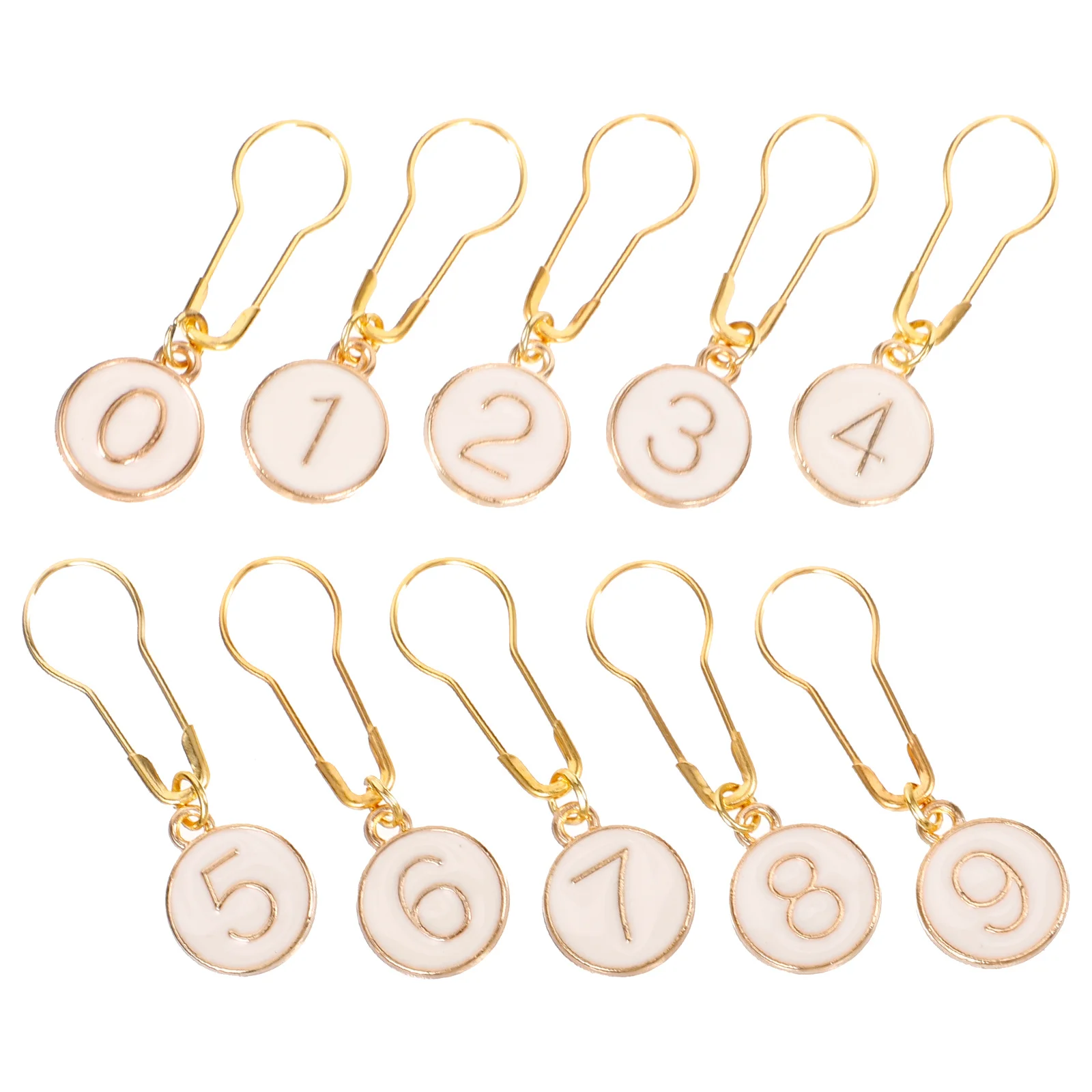 10 قطعة علامات الغرز المعدنية الدائرية سبائك الزنك الحياكة علامات DIY بها بنفسك المشاريع الحرفية سهلة الاستخدام مجموعة أقلام متماسكة