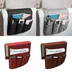 Sofa Armrest Storage Bag Pouch Bed Desk Bag Sofa TV Remote Control Hanging Caddy Couch Storage Organizer Bed Holder Pockets