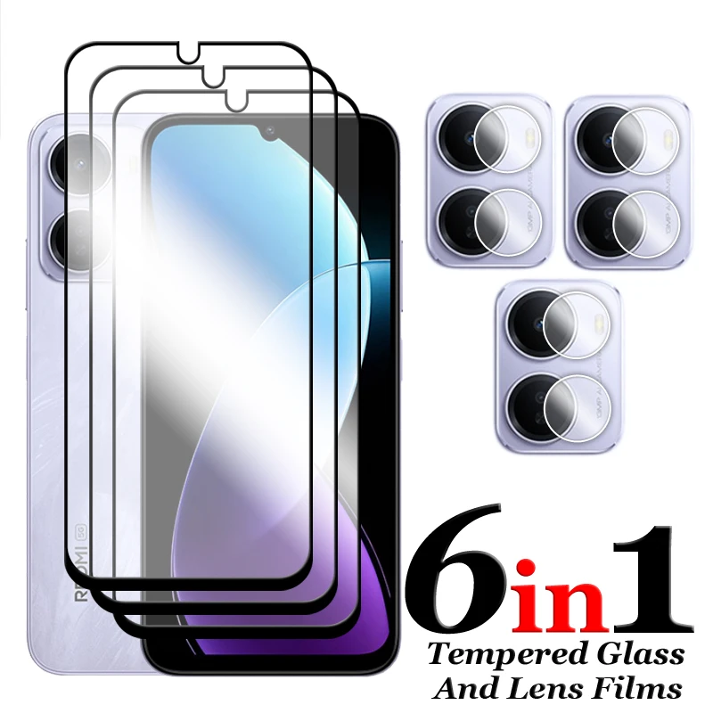 

6in1 For Redmi R70 5G Glass For Xiaomi Redmi R70m R70 Tempered Glass 2.5D Full Cover Screen Protector For Redmi R70 Lens Film