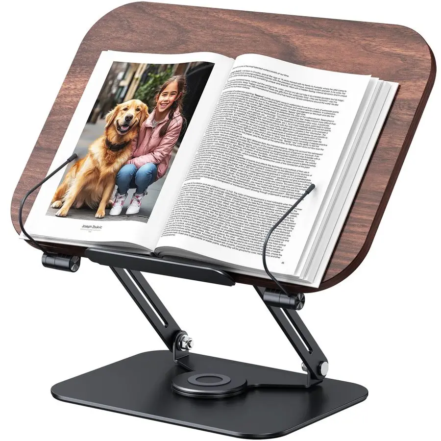 

Stand for Reading, 360 Adjustable Book Holder, Foldable Book Holder Stand, Cookbook Stand, Textbook Stand, Bible Stand, Music Sc