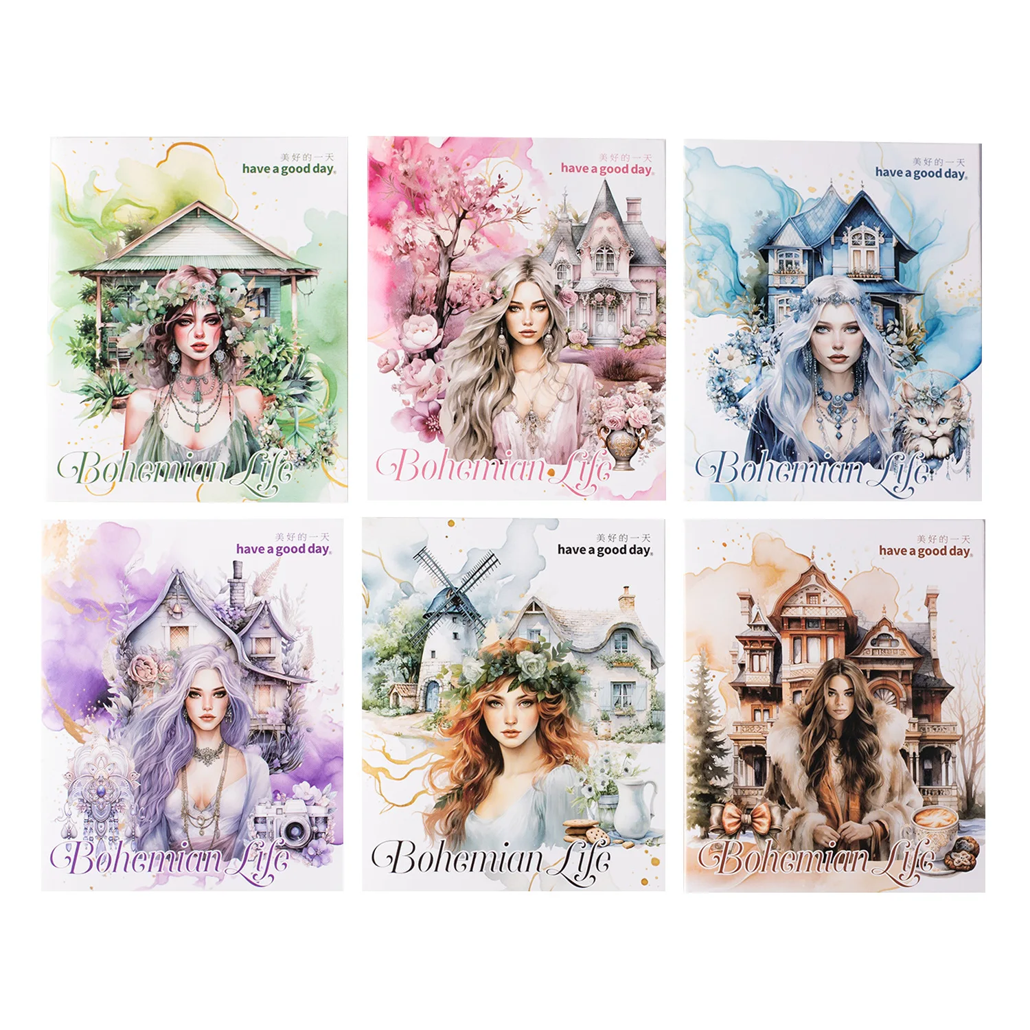 30pcs/lot Kawaii Stationery Stickers Bohemian life Junk Journal Pet stickers Planner Decorative stickers