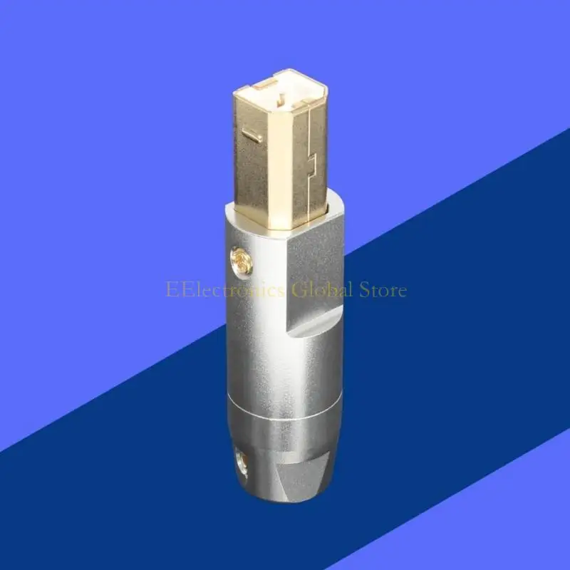 462B USB B-Type Square Port Port Connector Gold-Plated Precise Precise 6mm Hole Metal