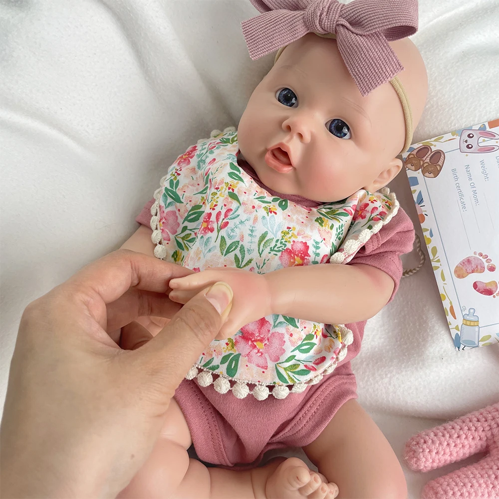 سمين يدوي مرن سيليكون المولود الجديد فتاة 18 بوصة مرئية وريد المرجحة دمية حديثي الولادة ، ومناسبة لهواة جمع هدايا عيد الميلاد ولعب اطفال