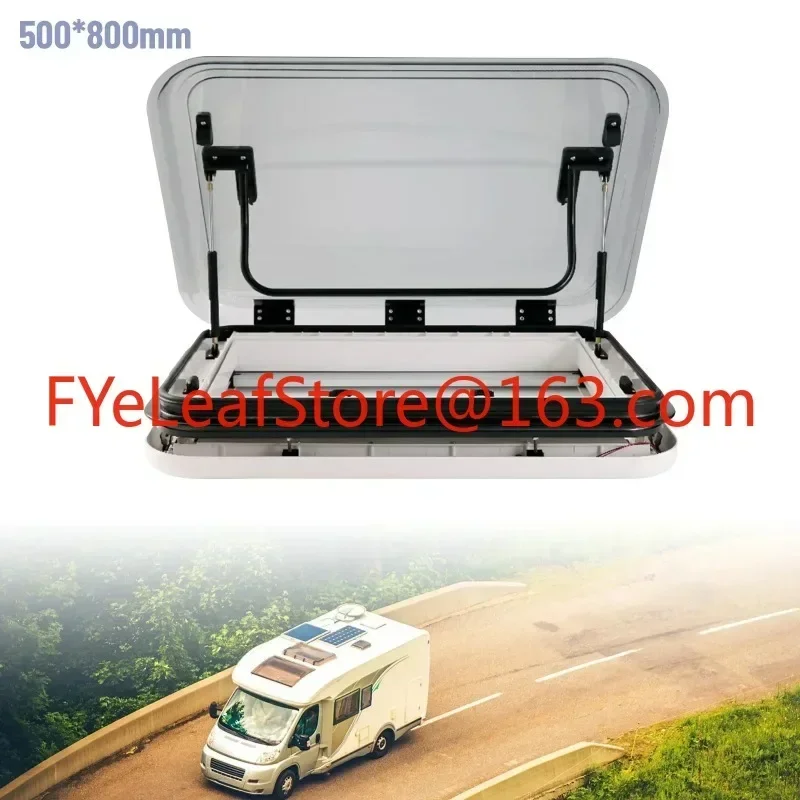 Can be customized Large Caravan RV Skylight Roof Vent Hatch 3-Size with LED Light 500/700/800 x 500mm Cut Out for Motorhome