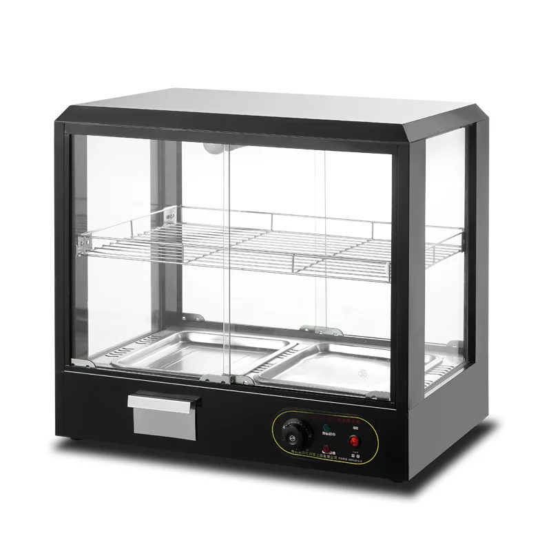 Hot Food Warmer Display Cabinets Showcase with Heating Tube for Hotels Restaurants