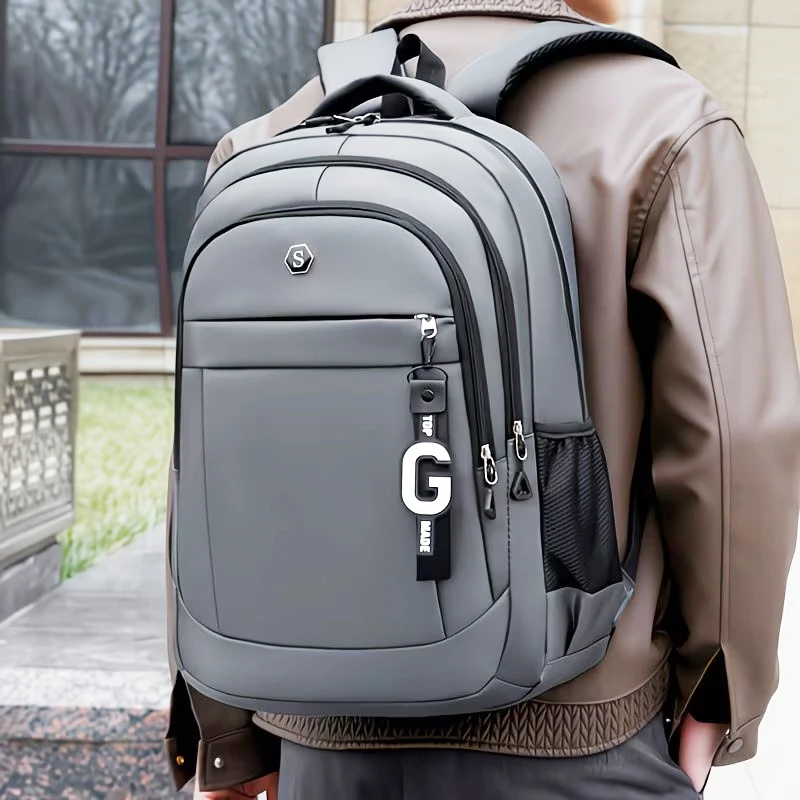 Durable Wear‑proof Oxford Backpack High‑capacity Multi‑zipper Laptop Bag for Men Women Work, School and Outdoor Travel