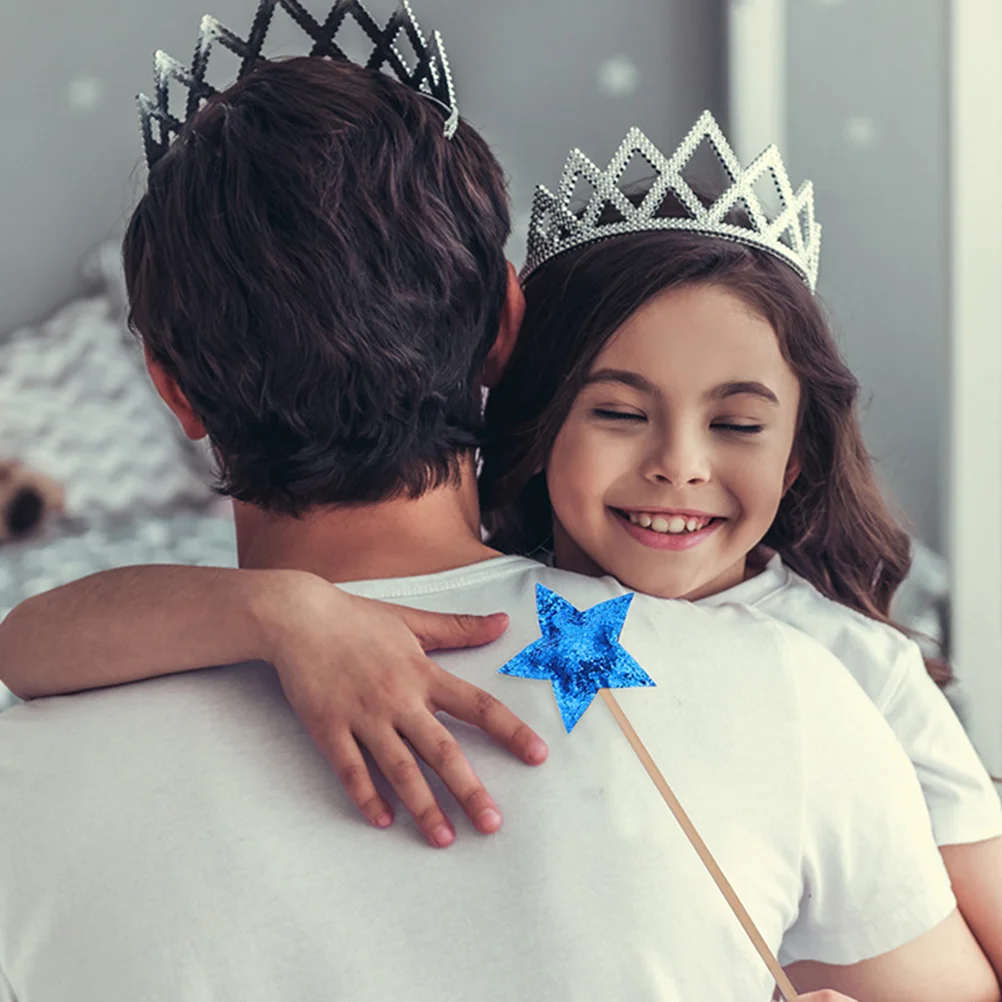 

2pcs Wand Shiny Star Cosplay Smooth Texture Fairy Wands Fabric Stick Unique Halloween Birthday Decorations Wooden Safe