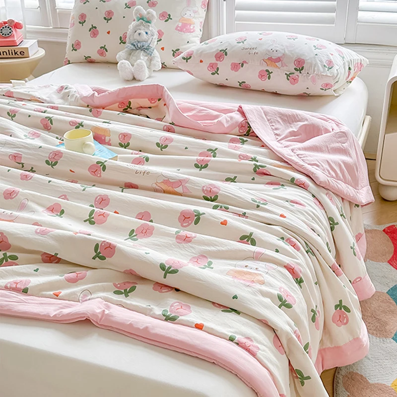 High Quality Soft Breathable Summer Quilt, Air Conditioner Blanket, Machine Washable