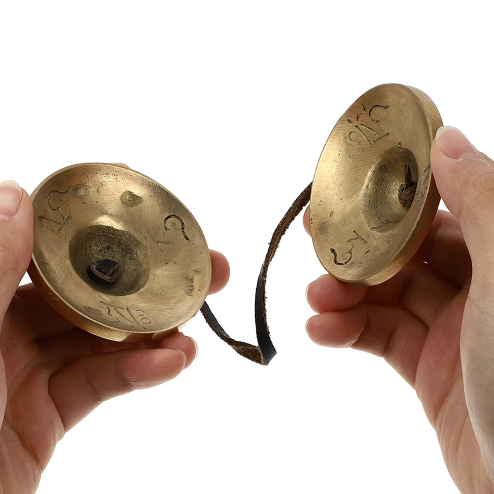 

1 set Copper Cymbal Durable Yoga Meditation Bell Religious Ceremony Instrument Handmade Tingsha Bell For Sound Therapy Music