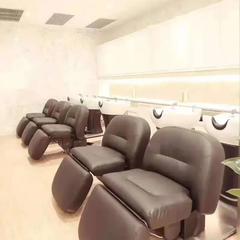 

ss03 Shampoo Chair Barber Shop Flushing Bed for Hair Salon Electric Elevating Bed Massage Folding Hair Cutting