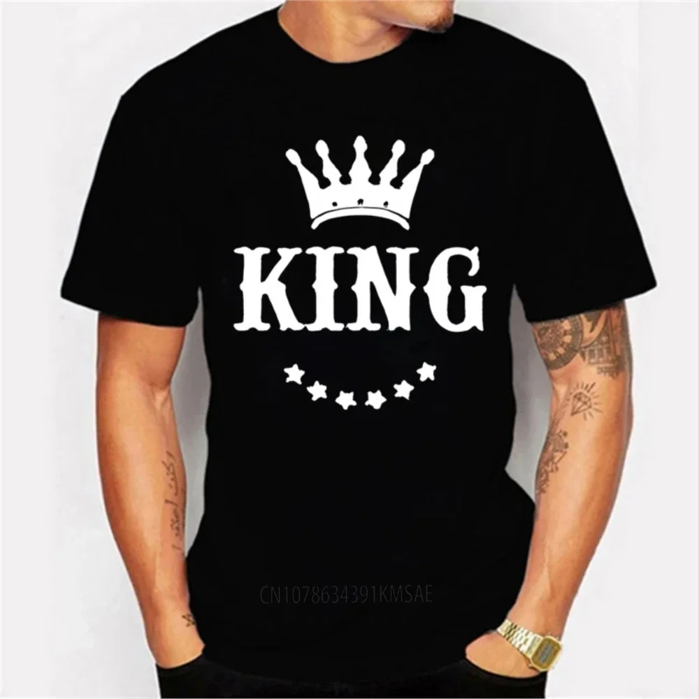 King Crown Tops Punk Grunge Man T Shirt Clothing Graphic Printed Tees Fashion Harajuku Clothes Causal Luminous Tops Tee