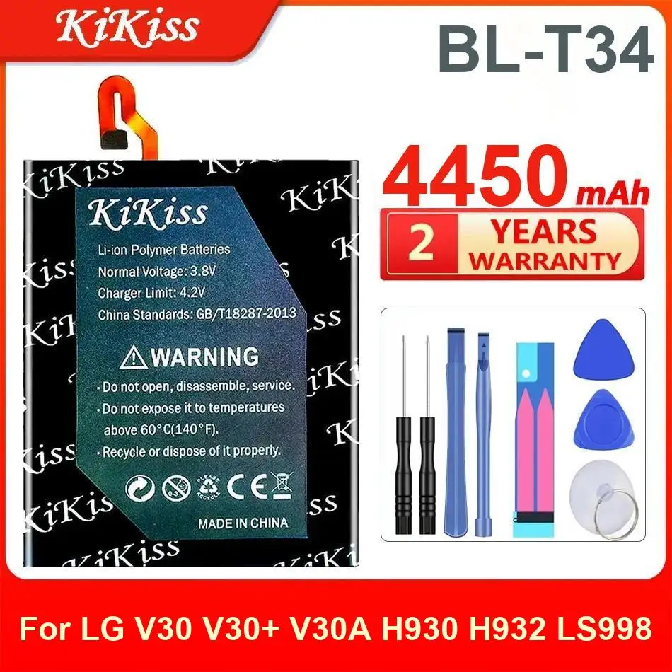 

Rechargeable High-Capacity Mobile Phone Battery Bl-T34 For Lg V30 V30+ V30A H930 H932 LS998 4450Mah