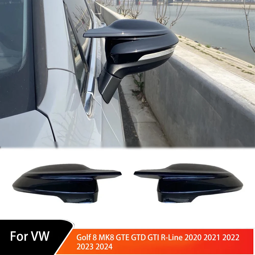 

Чехол для зеркала заднего вида в стиле Bull Horn для VW Golf 8 Pro MK8 GTE GTD GTI R-Line 2020 2021 2022 2023 2024, отделка, автомобильные аксессуары