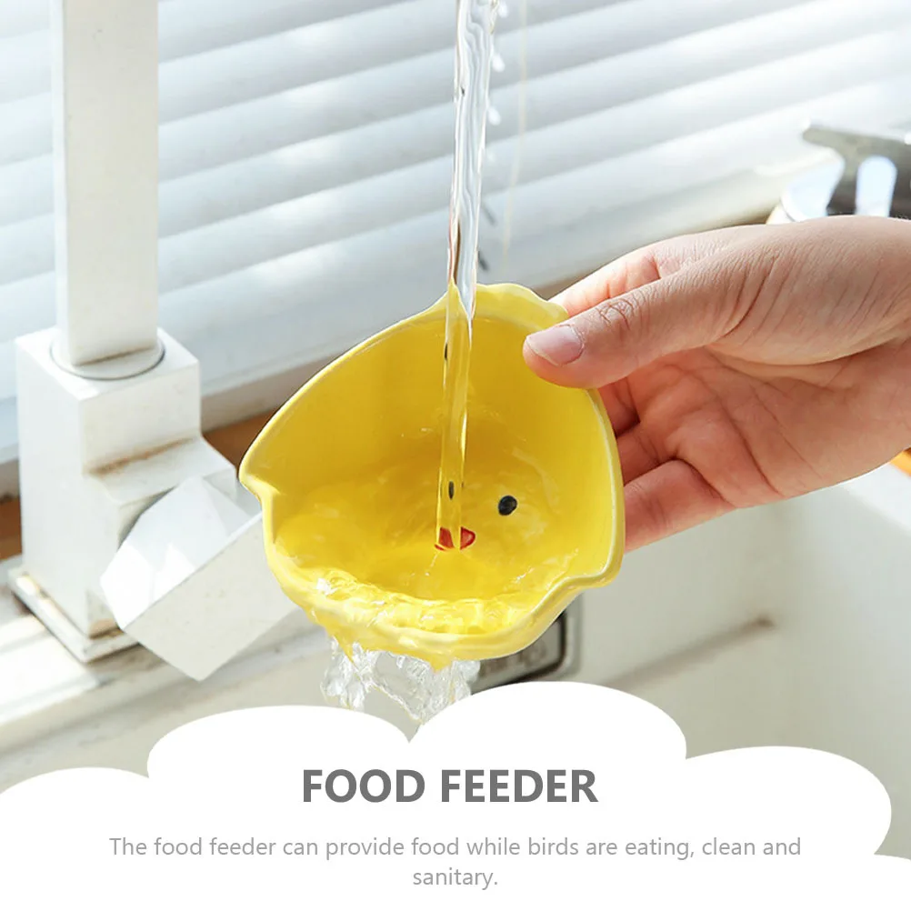 

2Pcs Bird Feeding Bowls with Large Capacity Scientific Design Pet Feeding Containers for Indoor Birds Rutin Chicken Food Dishes