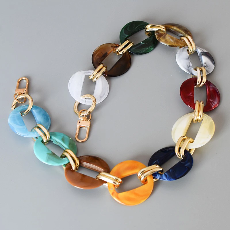 Lady Handbag Strap DIY Single Shoulder Bag Chain DIY Purse Replacement Charm Acrylic Resin Chain Belt Bag Part Accessories   ﻿