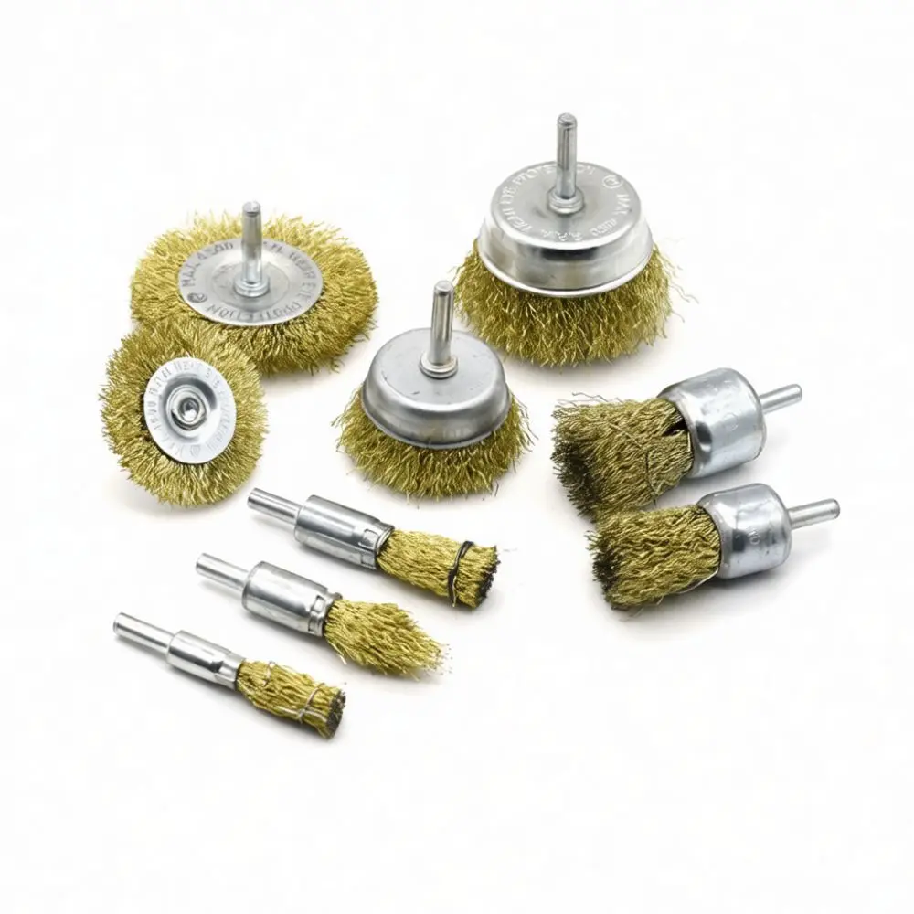 Electric Drill Wire Brush Set For Removing Rust Paint Cleaning Metal Surfaces Polishing Grinding Bit Accessory Kit